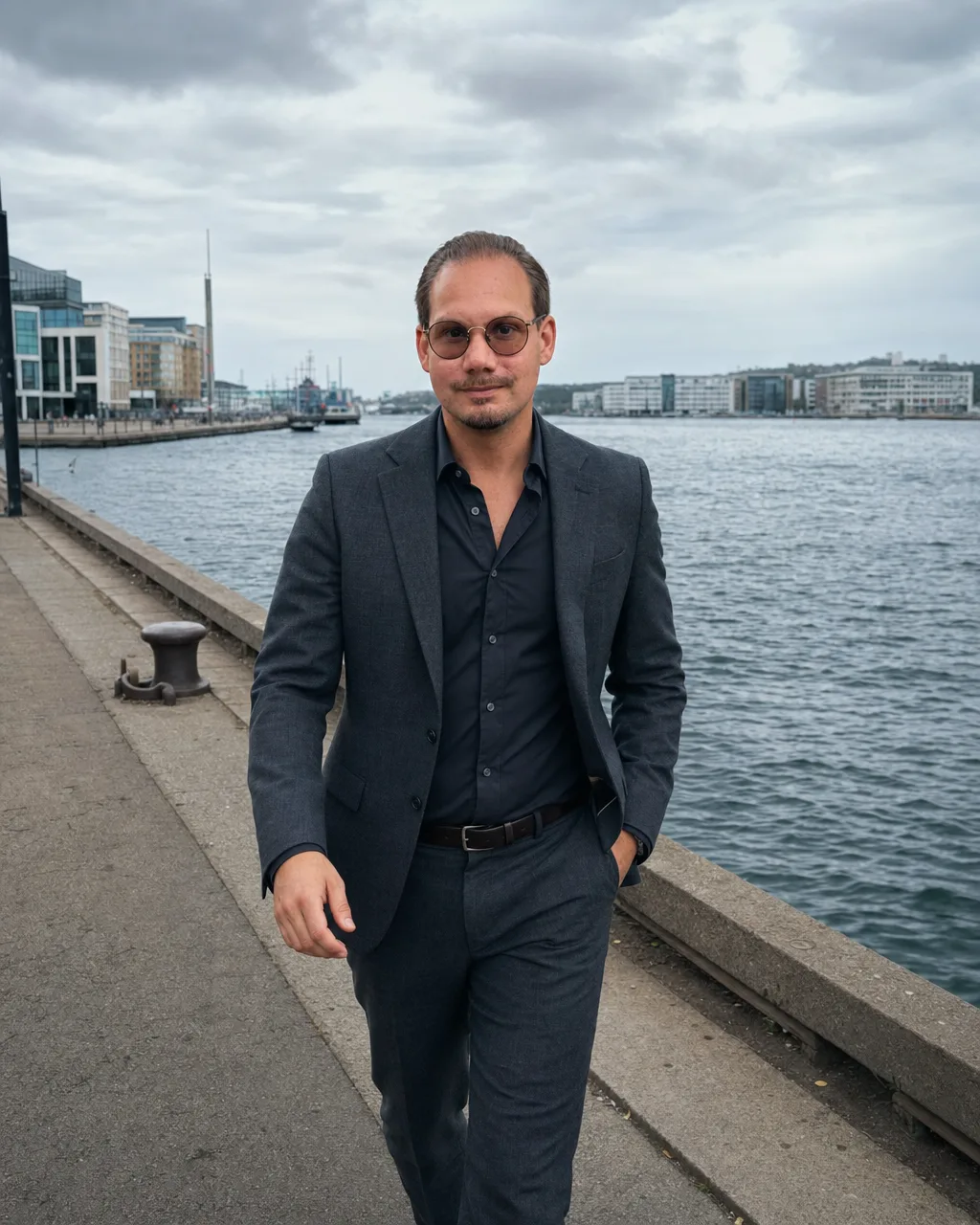 Marc Hillander i skandinavisk stadsmiljö, rådgivare och entreprenör inom AI och försäljning