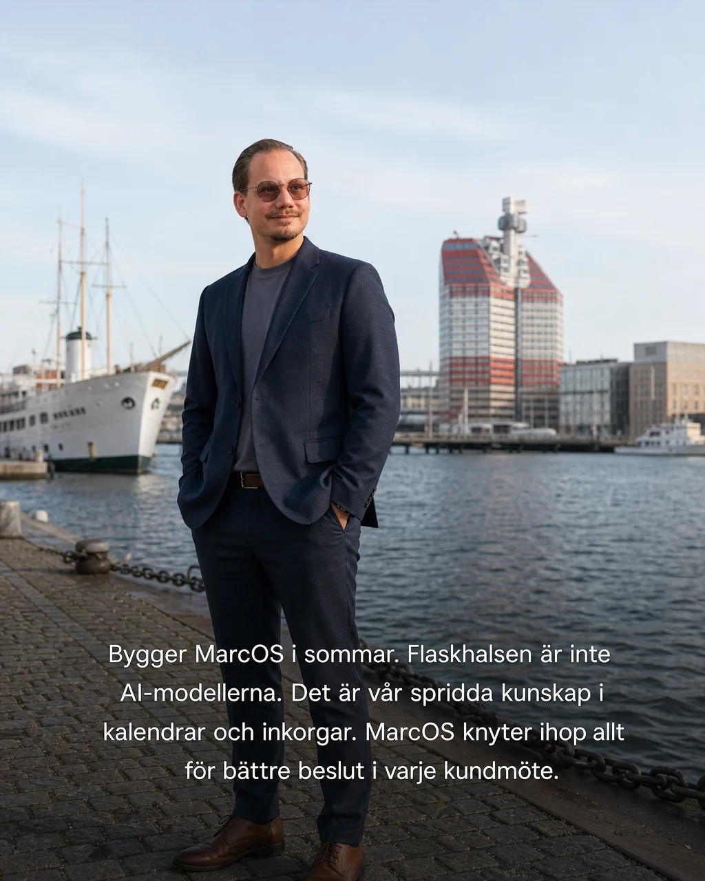 Marc Hillander under möte och föreläsning